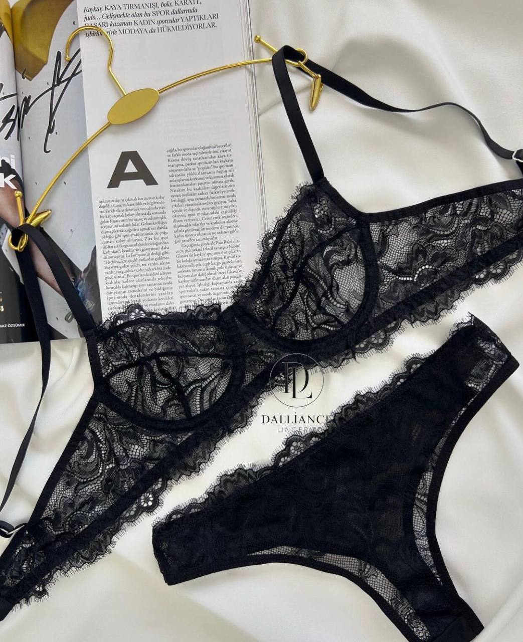 Black Pearl Dantelli Bralet Takım