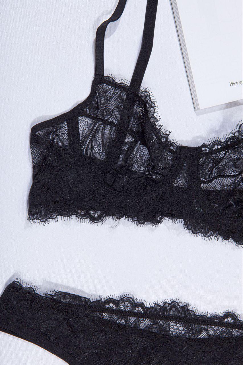 Black Pearl Dantelli Bralet Takım