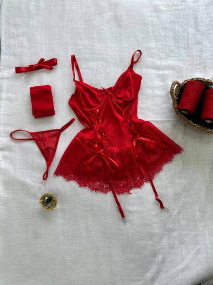 Rouge Kiss Babydoll Set