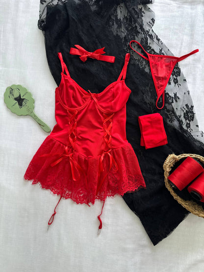 Rouge Kiss Babydoll Set